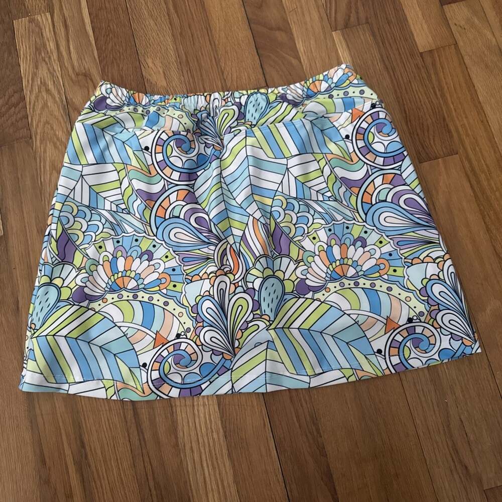 B-Skinz Women's Multicolor Golf Tenis Skort Size L
